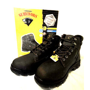 Herman Survivors Smelt Waterproof Steel Toe Size 14 Work Boots Metatarsal Shield